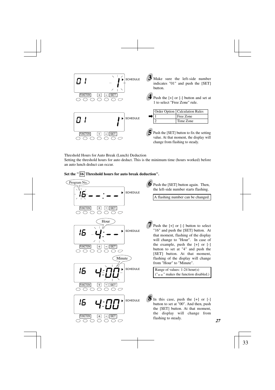 Acroprint ES1000 Totalizing Payroll Recorder User Manual | Page 33 / 76