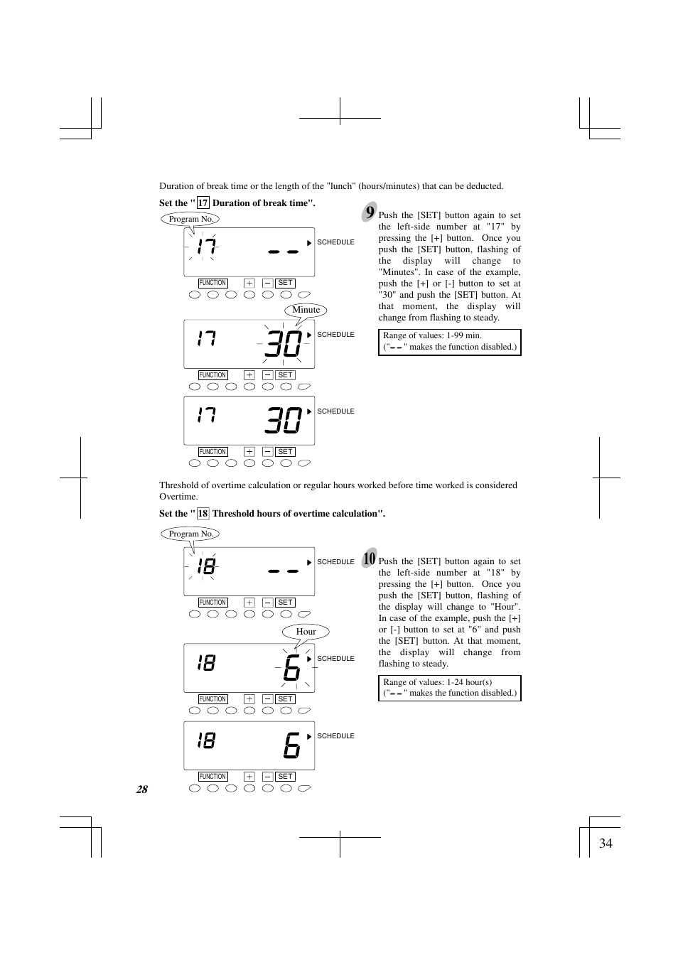 Acroprint ES1000 Totalizing Payroll Recorder User Manual | Page 34 / 76