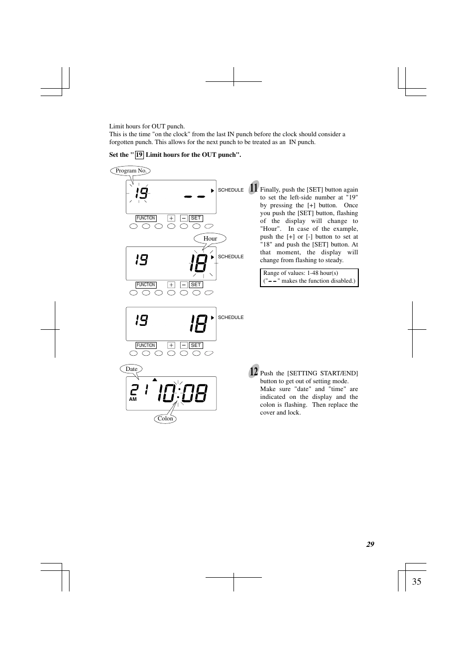 Acroprint ES1000 Totalizing Payroll Recorder User Manual | Page 35 / 76
