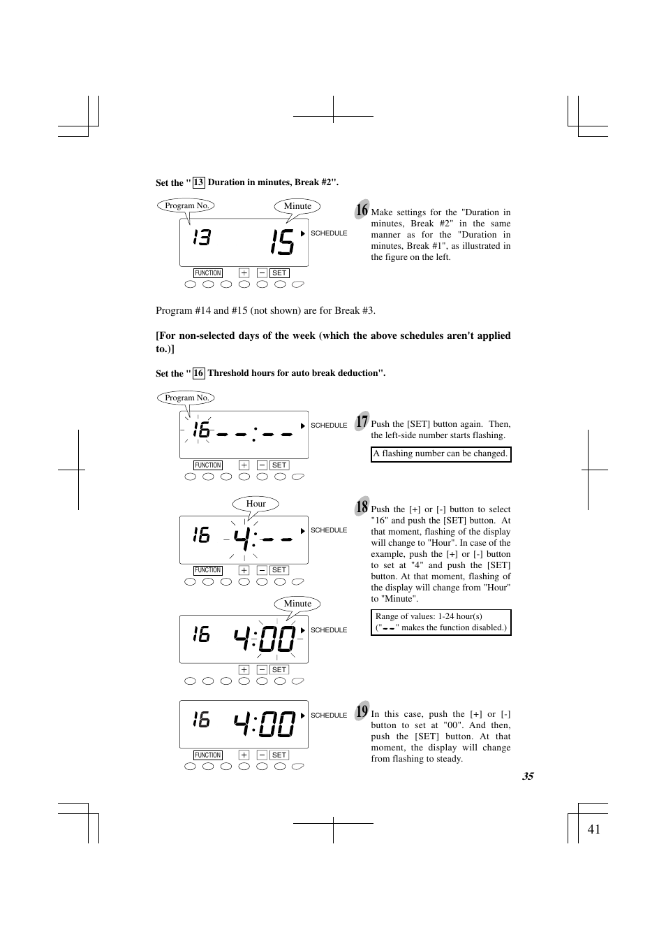 Acroprint ES1000 Totalizing Payroll Recorder User Manual | Page 41 / 76