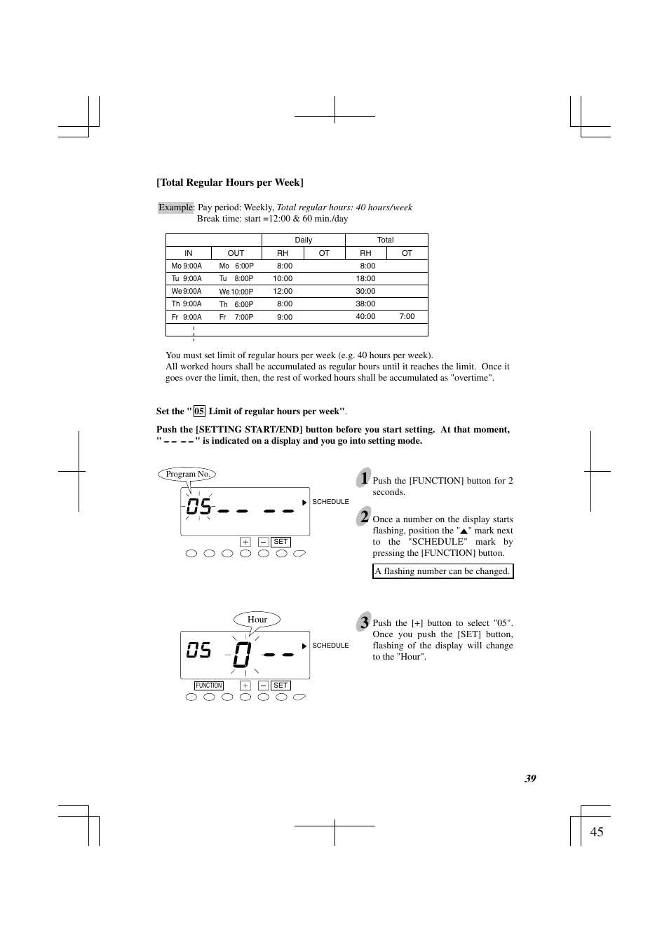 Acroprint ES1000 Totalizing Payroll Recorder User Manual | Page 45 / 76