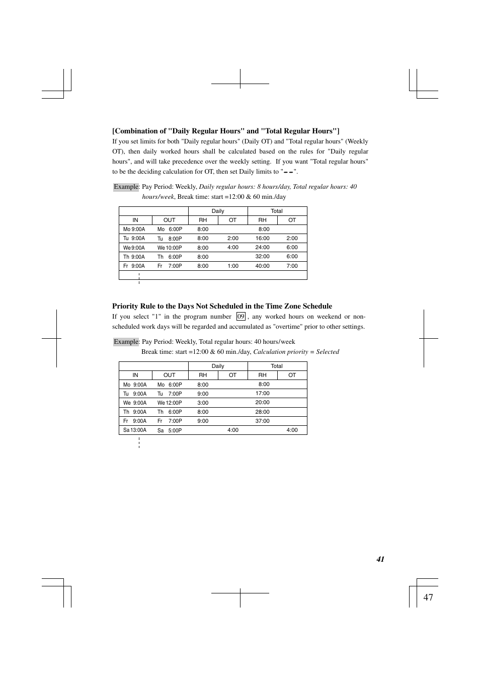 Acroprint ES1000 Totalizing Payroll Recorder User Manual | Page 47 / 76