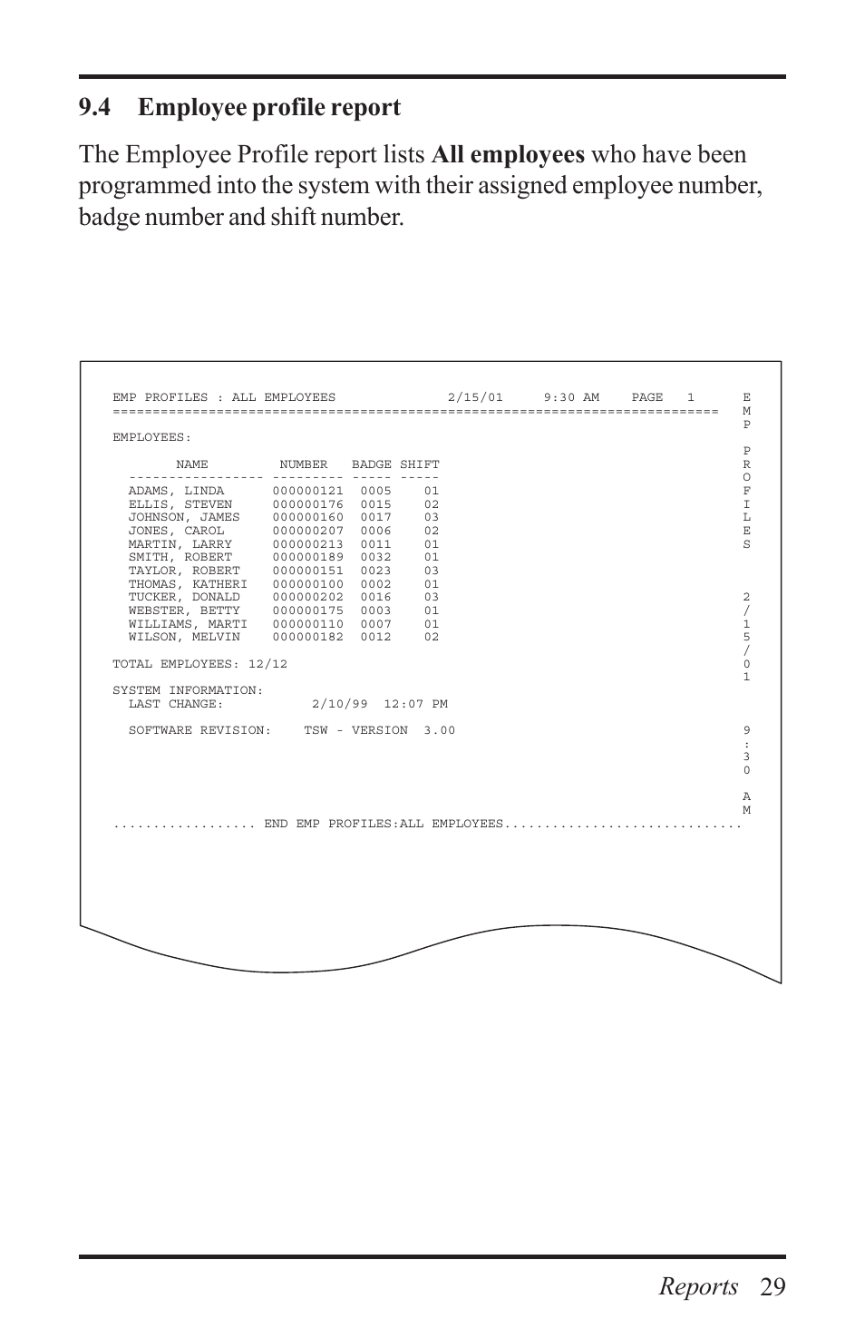 Reports | Acroprint Time Q +Plus User Manual | Page 29 / 56