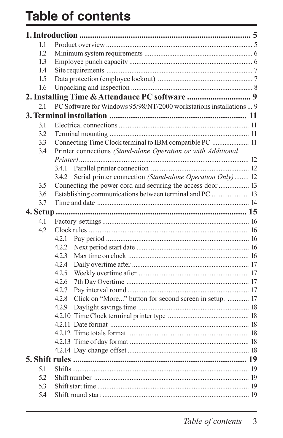 Acroprint Time Q +Plus User Manual | Page 3 / 56