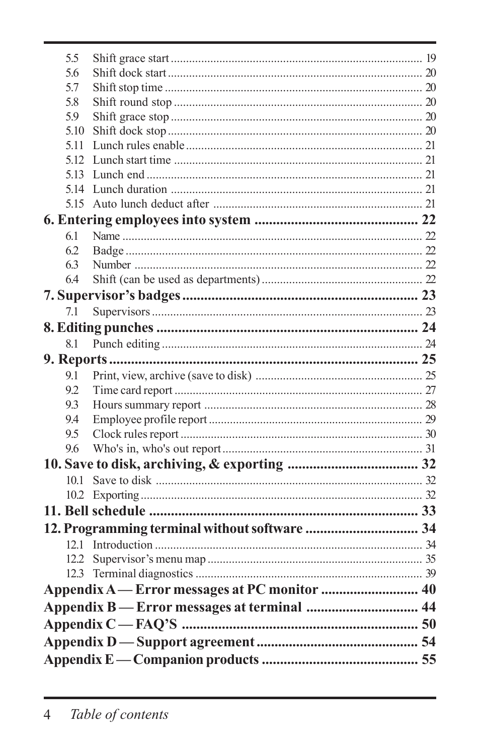 Acroprint Time Q +Plus User Manual | Page 4 / 56