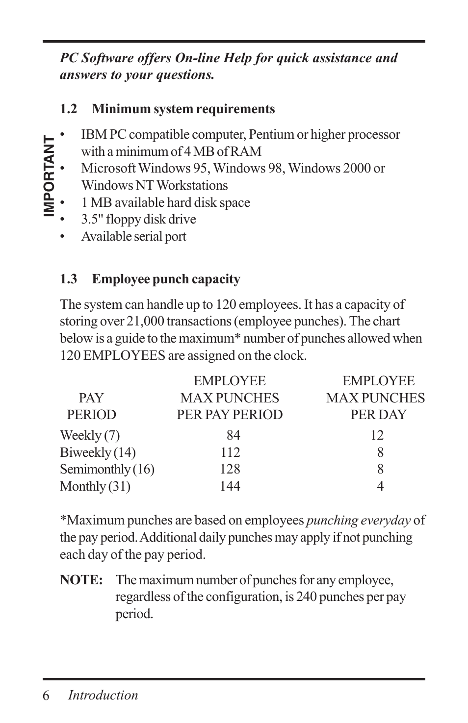 Acroprint Time Q +Plus User Manual | Page 6 / 56