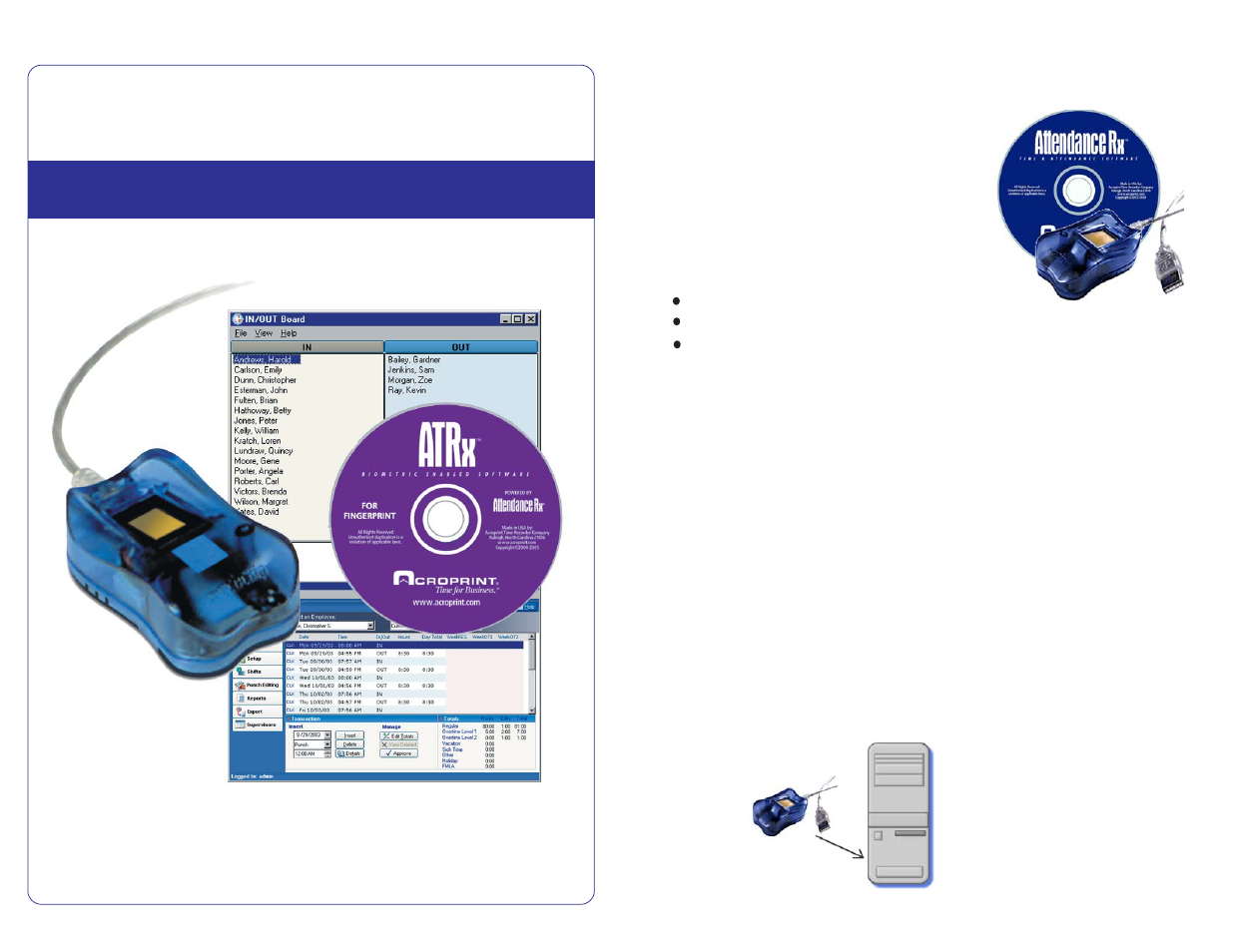 Acroprint ATRx Secure PunchIn User Manual | 4 pages