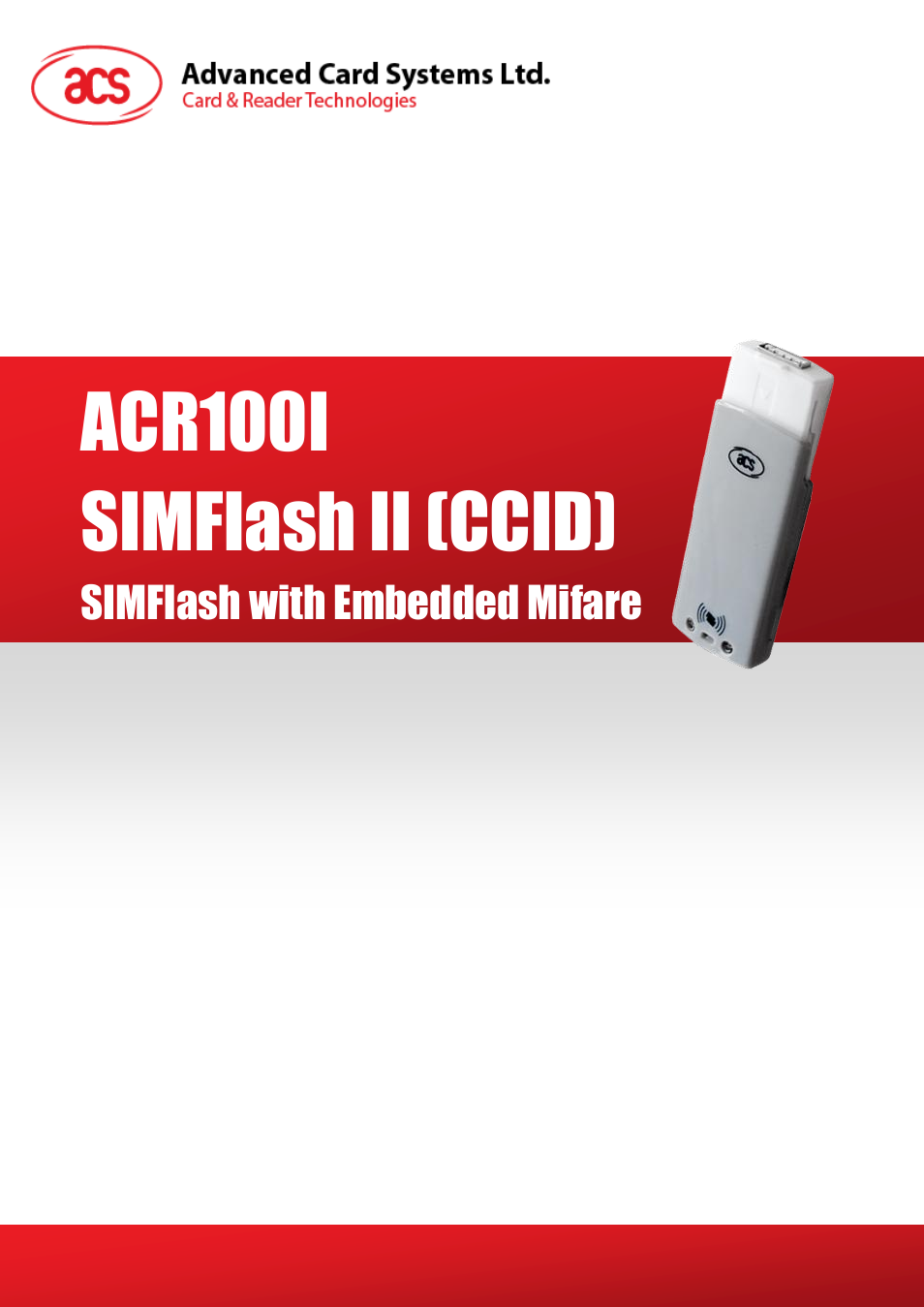 ACS ACR100I SIMFlash II User Manual | 20 pages