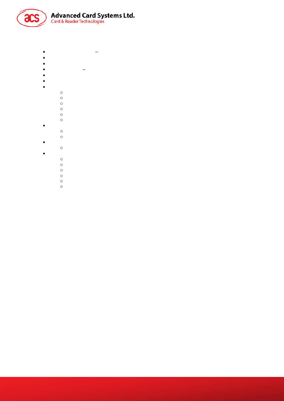 Features | ACS ACR100I SIMFlash II User Manual | Page 4 / 20