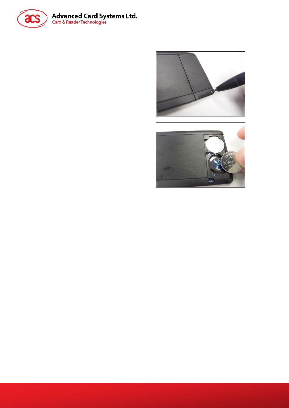 Inserting the battery | ACS APG8205 OTP Generator User Manual | Page 6 / 8