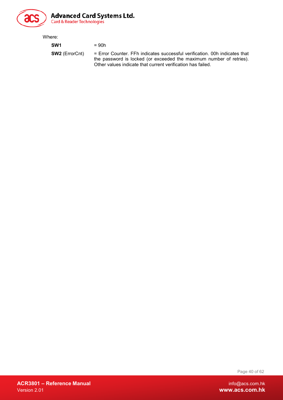 ACS ACR3801 Smart Card Reader User Manual | Page 40 / 62