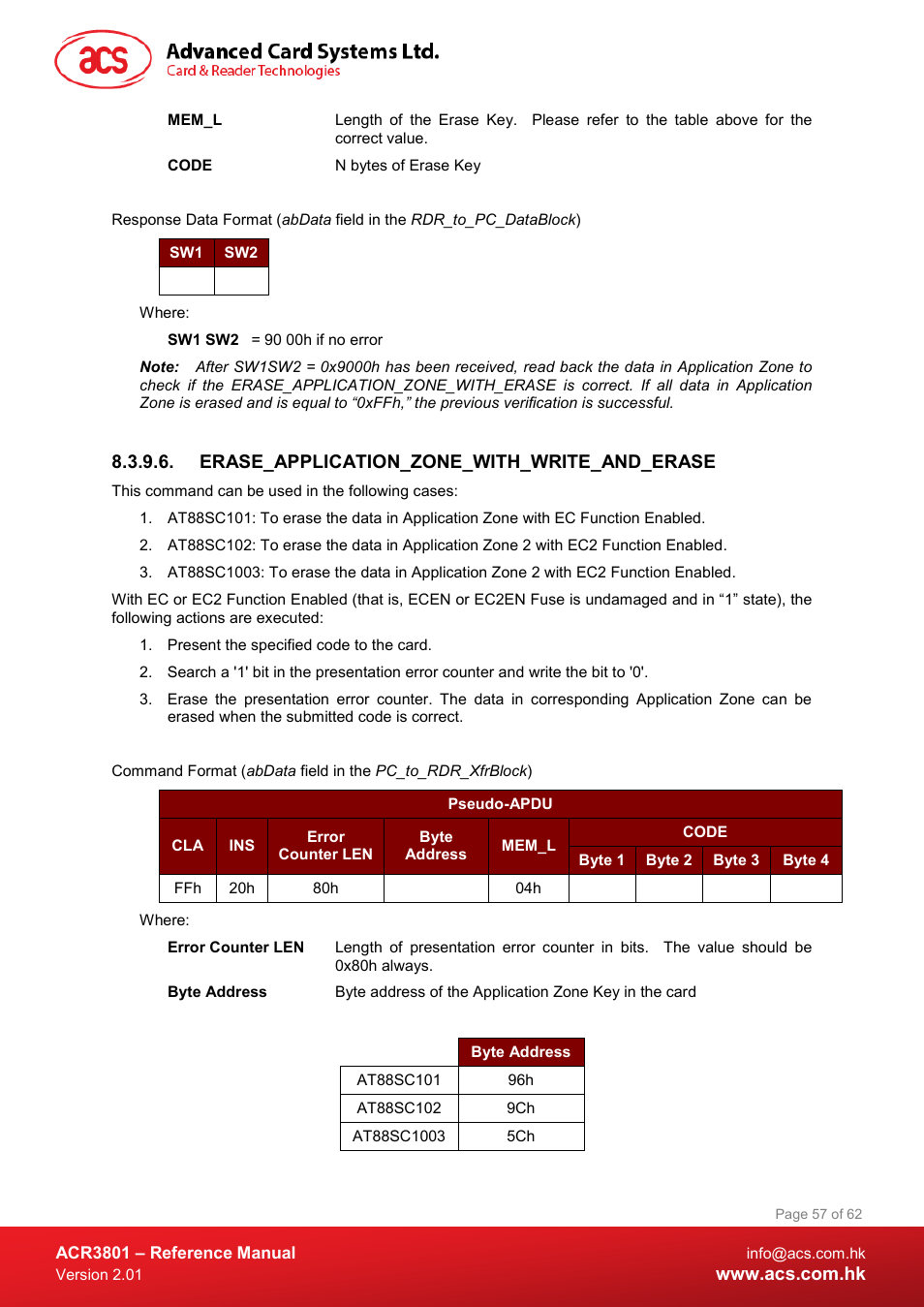 Erase_application_zone_with_write_and_erase | ACS ACR3801 Smart Card Reader User Manual | Page 57 / 62