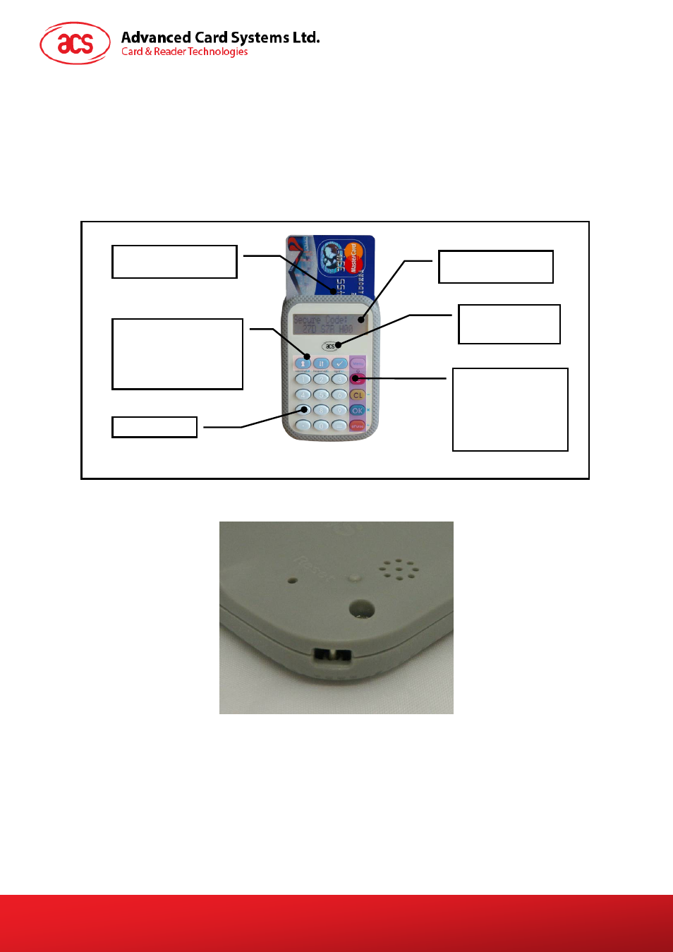 Apg8202 pinhandy 2, Device and parts, Figure 1 | Apg8202 main components, Figure 2, Apg8202 string holder | ACS APG8202 PINhandy 2 OTP Generator User Manual | Page 4 / 9