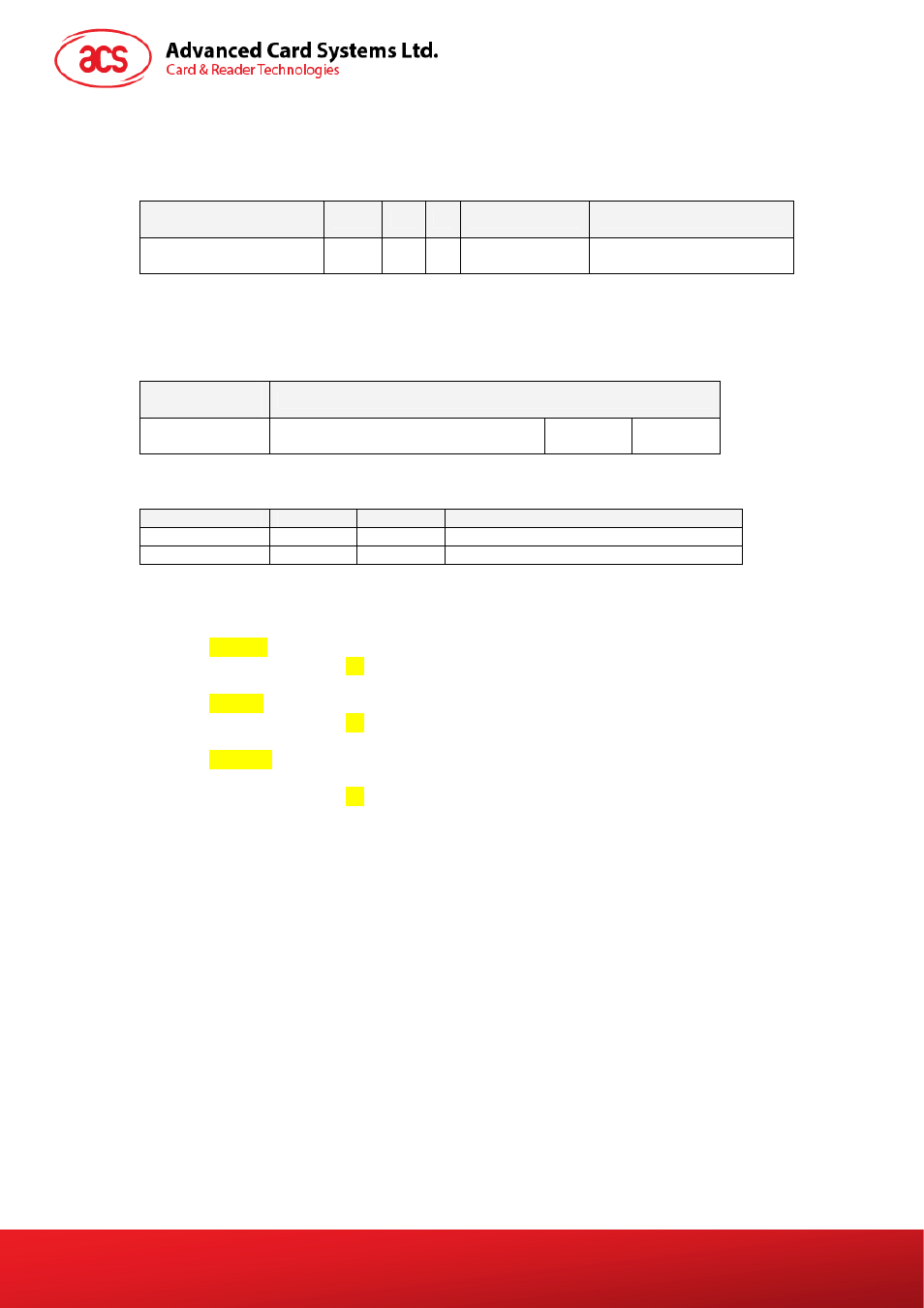 Read binary blocks, Table 16, Read binary apdu format (5 bytes) | Table 17, Read binary block response format (n + 2 bytes), Table 18, Read binary block response codes | ACS AET62 NFC Reader with Fingerprint Sensor User Manual | Page 15 / 36