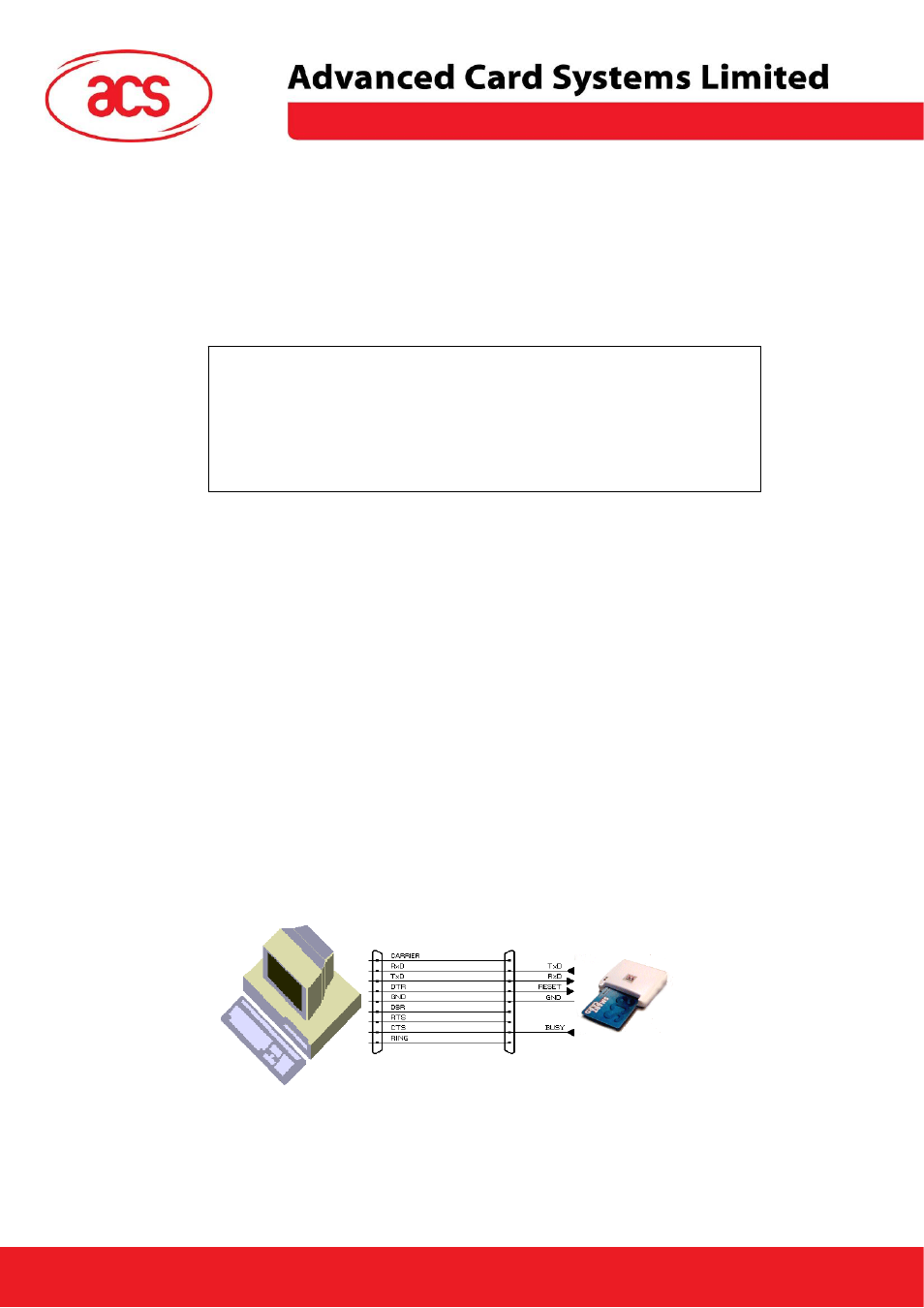 Serial interface, Communication parameters, Hardware baud rate | Software baud rate selection, Interface wiring, Acr30 | ACS ACK30 Smart Keyboard User Manual | Page 10 / 44