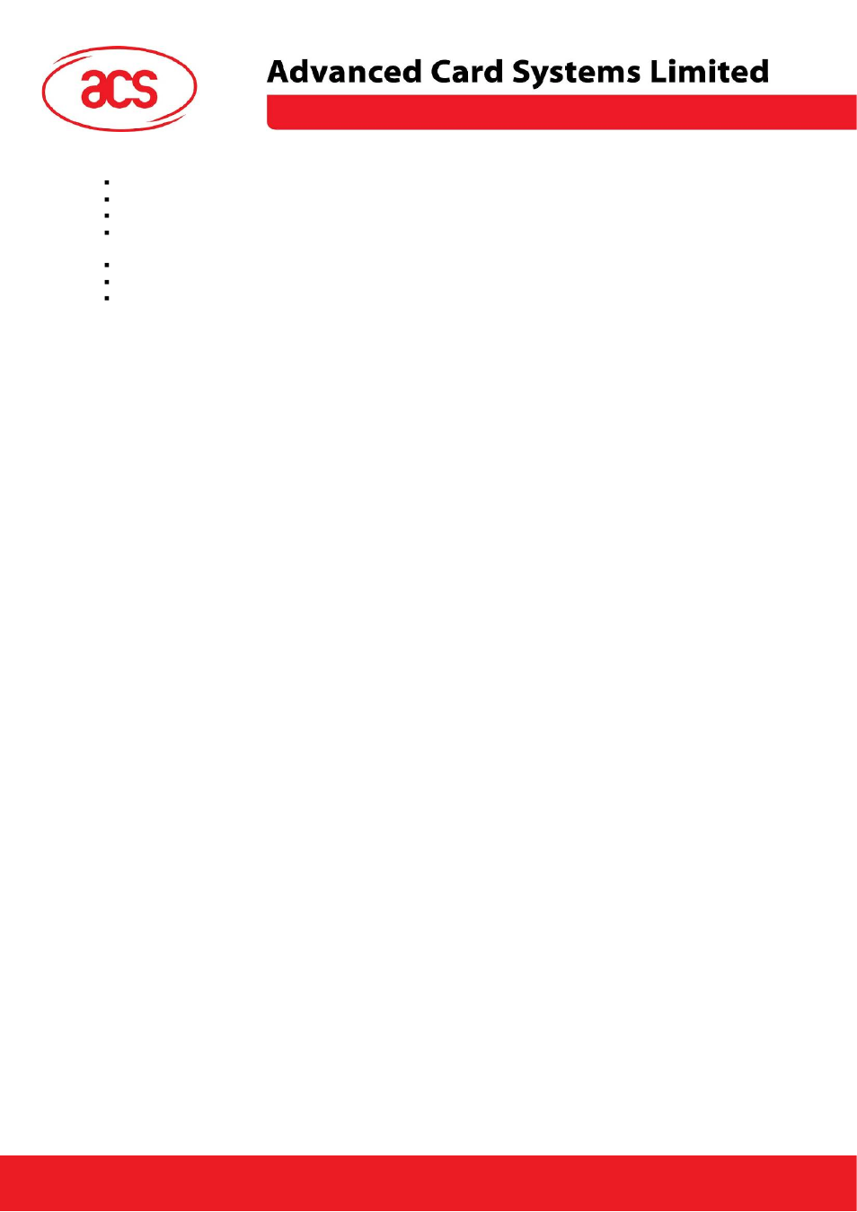 Features, Acr30 | ACS ACK30 Smart Keyboard User Manual | Page 6 / 44