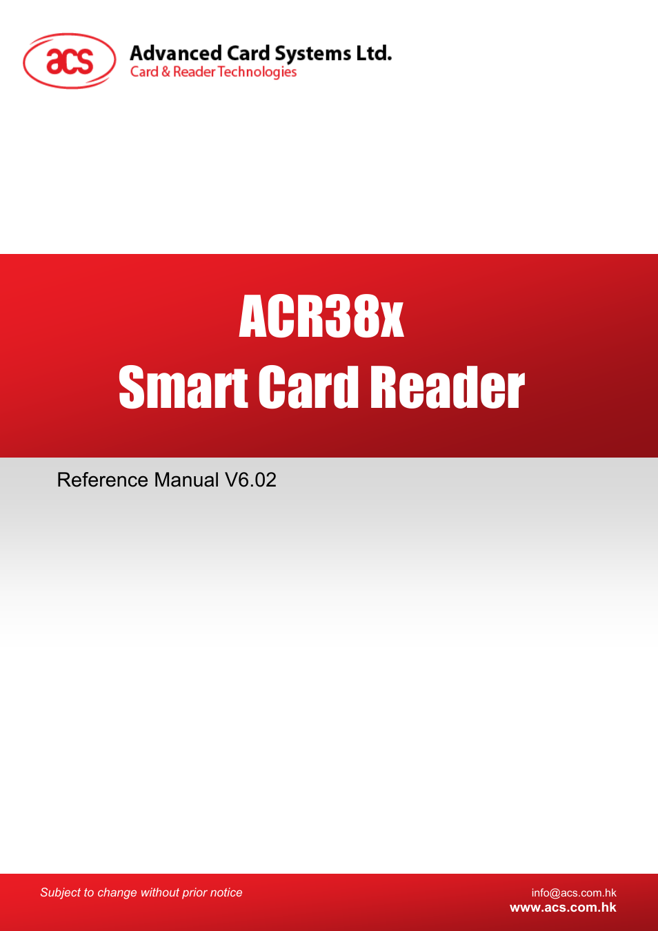 ACS ACR38 SAM Smart Card Reader User Manual | 40 pages