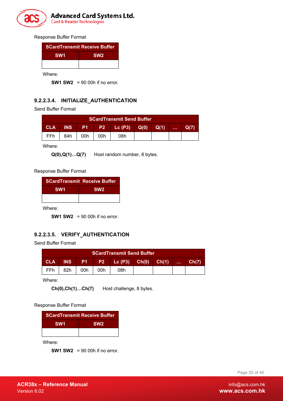 Initialize_authentication, Verify_authentication | ACS ACR38 SAM Smart Card Reader User Manual | Page 25 / 40