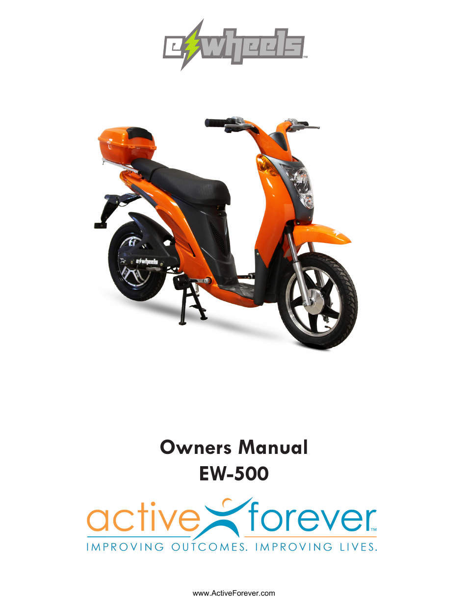 Activeforever eWheels Commute Moped 600 Watt User Manual | 4 pages