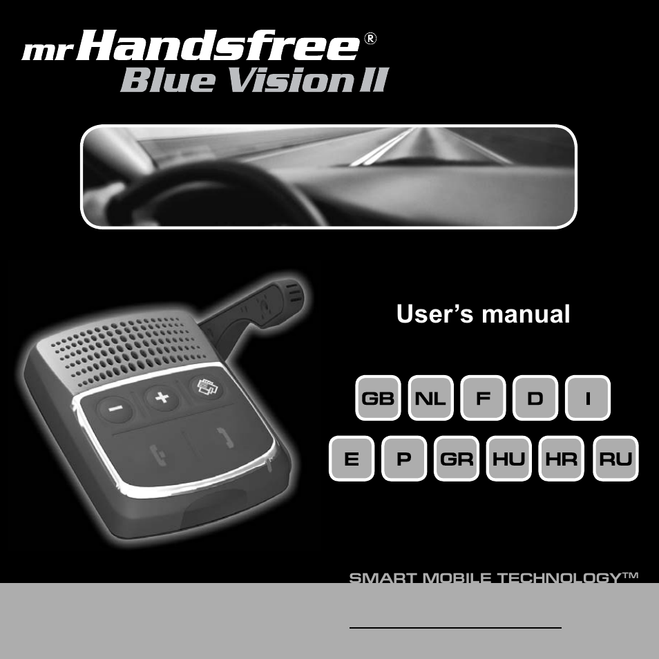 Activeforever Mr Handsfree Blue Vision II Bluetooth Car Kit User Manual | 11 pages