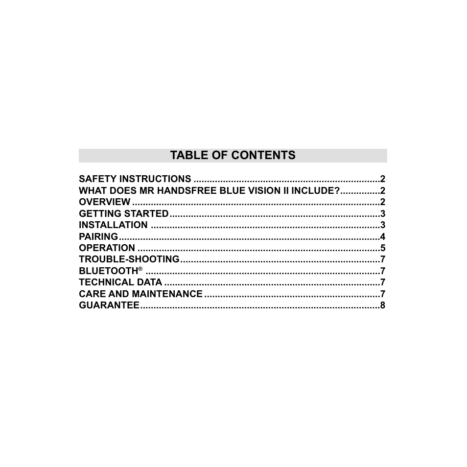 Activeforever Mr Handsfree Blue Vision II Bluetooth Car Kit User Manual | Page 4 / 11