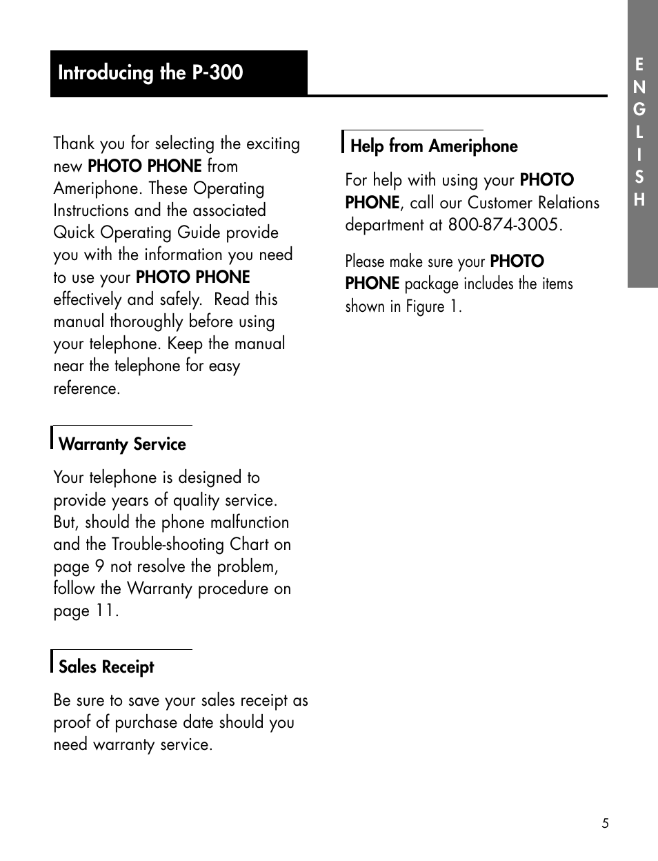 Introducing the p-300 | Activeforever Ameriphone P-300 Amplified Photo Phone User Manual | Page 7 / 25