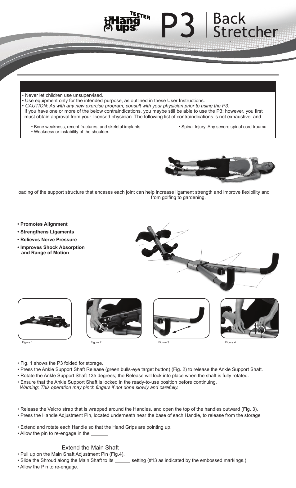 Activeforever P3 Portable Back Stretcher User Manual | 2 pages