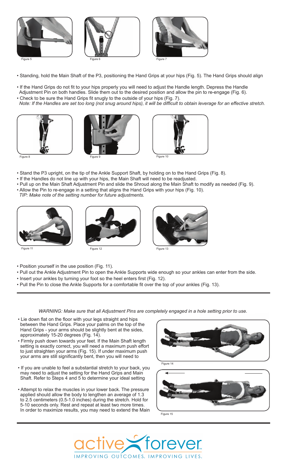 Using the p3, Back stretcher, Step four | Step five, Step six | Activeforever P3 Portable Back Stretcher User Manual | Page 2 / 2
