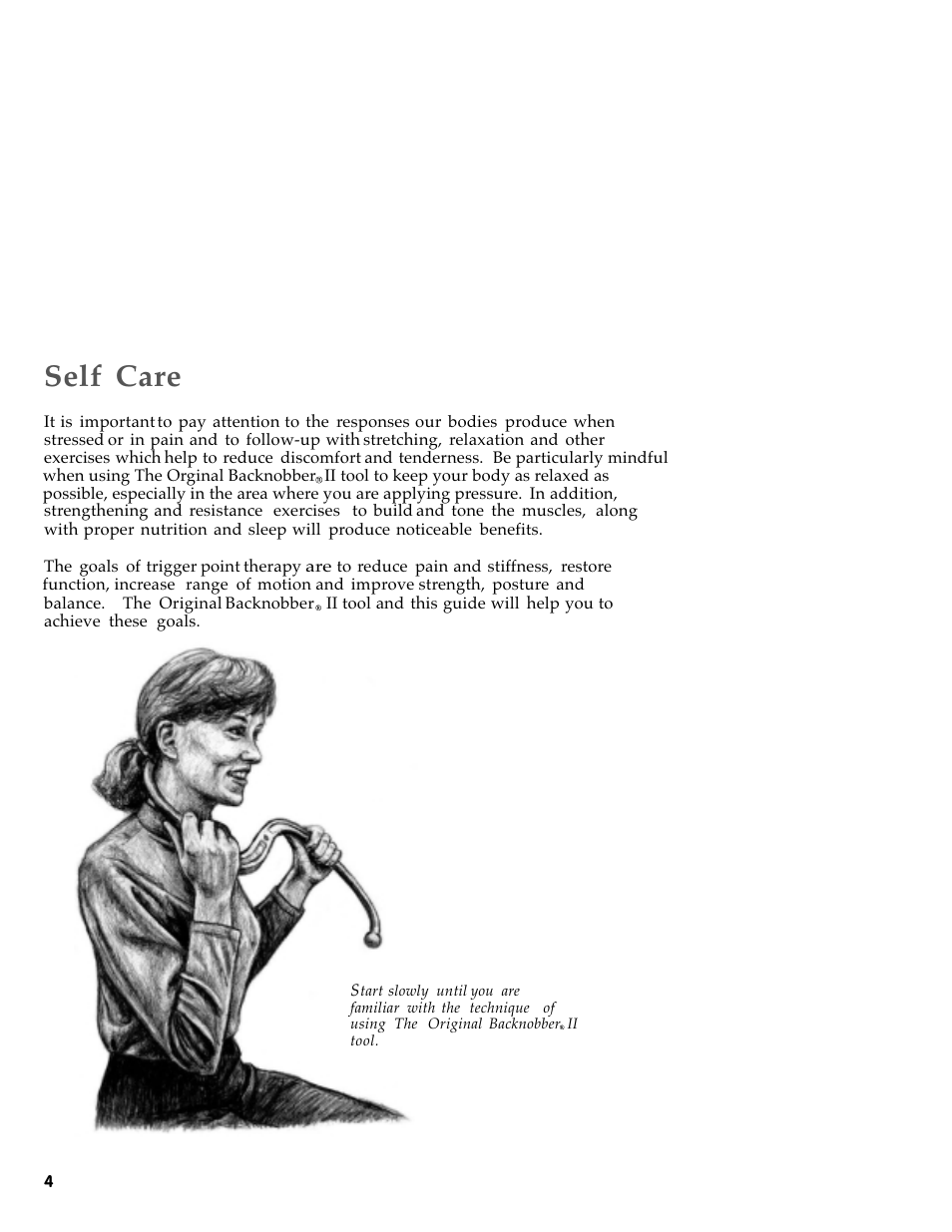 Self care | Activeforever The Original Backnobber II User Manual | Page 6 / 37