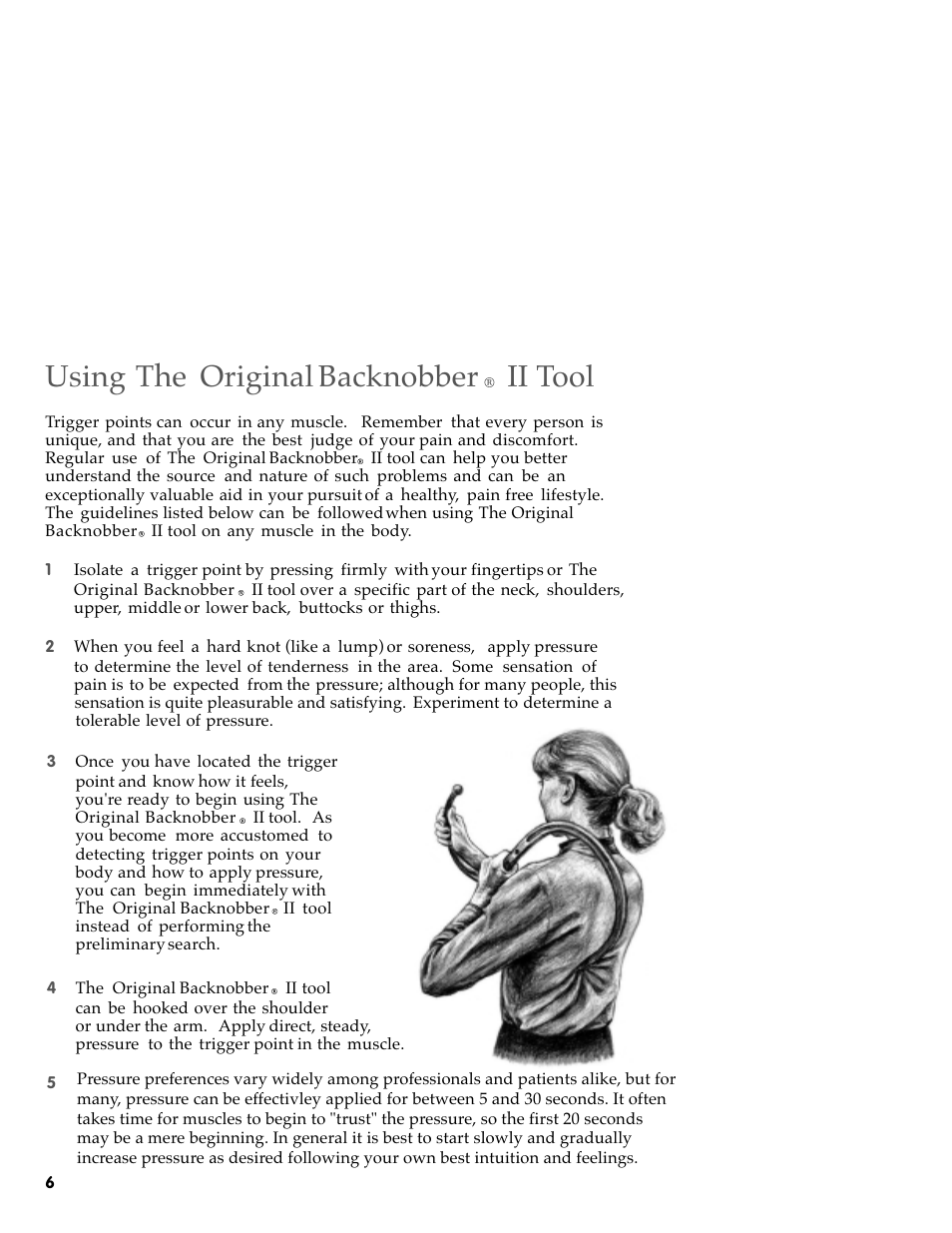 Using the original backnobber ii tool | Activeforever The Original Backnobber II User Manual | Page 8 / 37