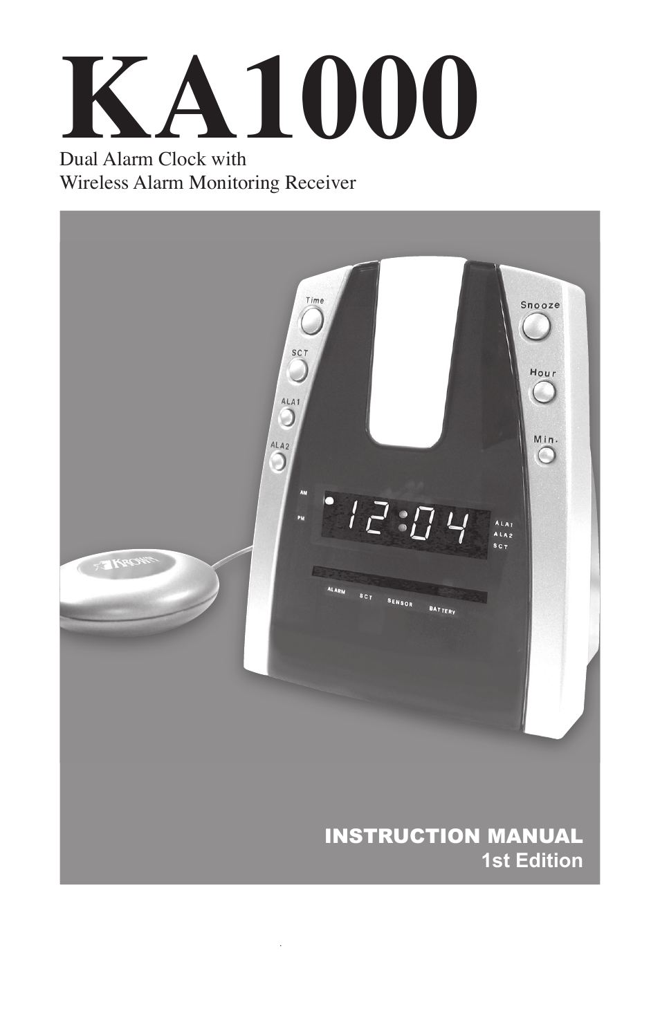 Activeforever Krown Dual Alarm Clock with Alerting System User Manual | 17 pages