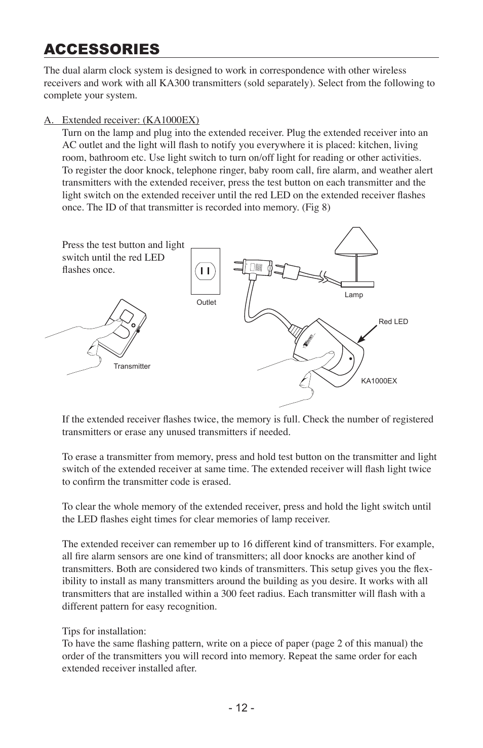 Accessories | Activeforever Krown Dual Alarm Clock with Alerting System User Manual | Page 12 / 17