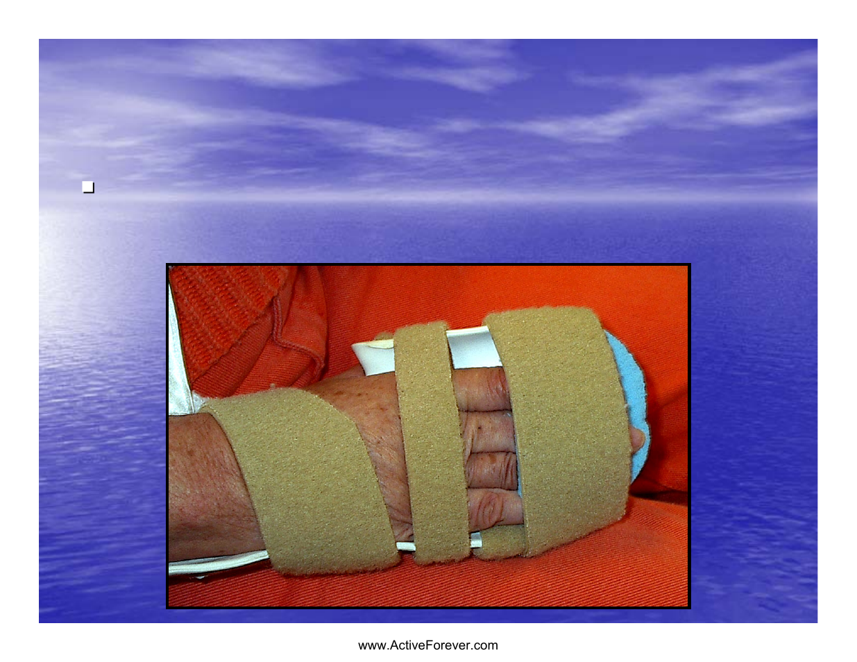 Strap location | Activeforever Saebo Stretch Hand Splint - SaeboStretch User Manual | Page 24 / 38
