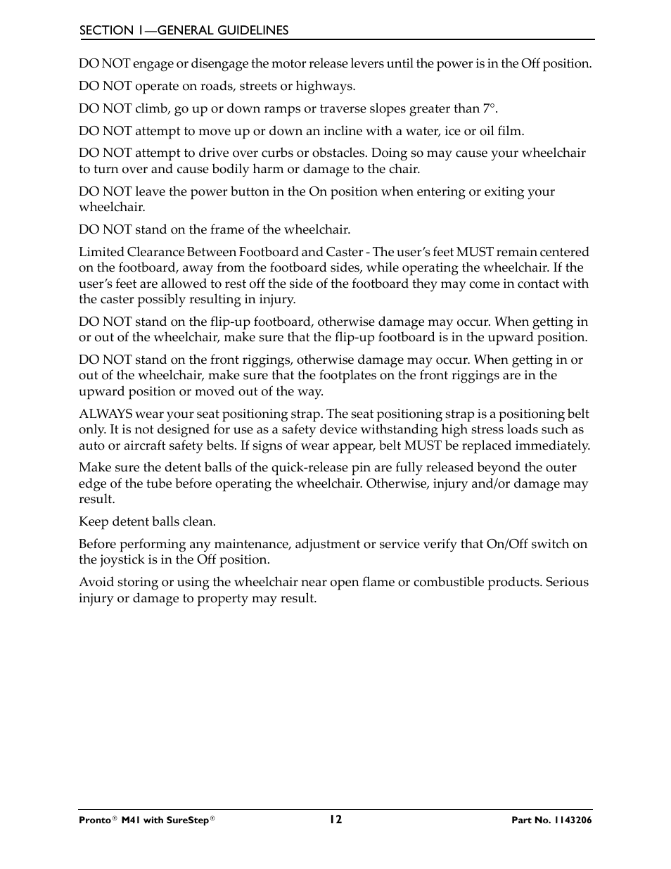 Activeforever Invacare Pronto M41 Power Wheelchair with Semi Recline Seat User Manual | Page 12 / 69