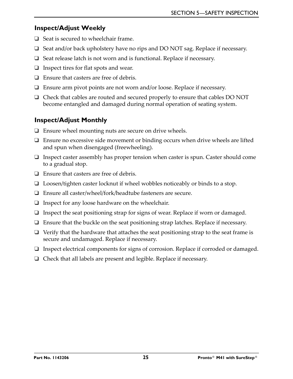 Activeforever Invacare Pronto M41 Power Wheelchair with Semi Recline Seat User Manual | Page 25 / 69