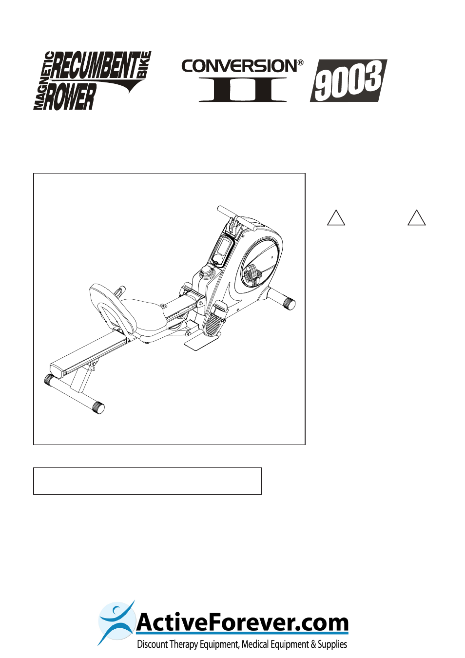 Activeforever Stamina EMR Conversion II Recumbent Bike Rower User Manual | 20 pages