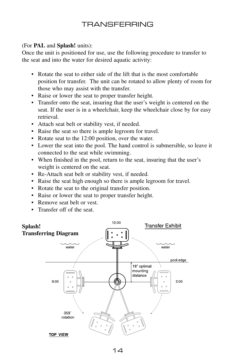 Activeforever PAL 1000 Portable Aquatic Pool Lift User Manual | Page 15 / 21