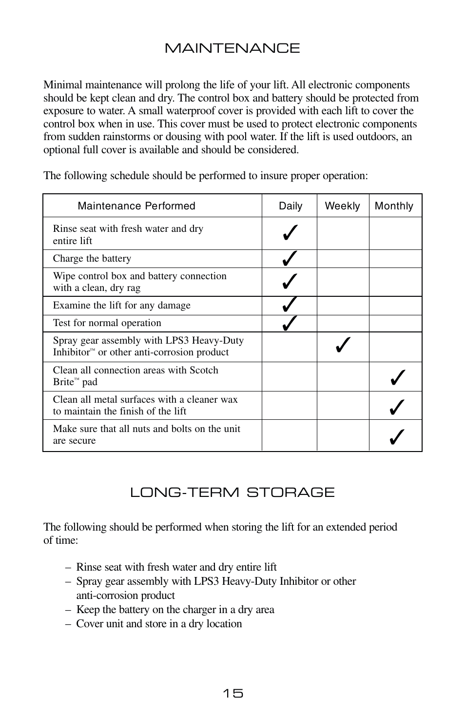 Activeforever PAL 1000 Portable Aquatic Pool Lift User Manual | Page 16 / 21