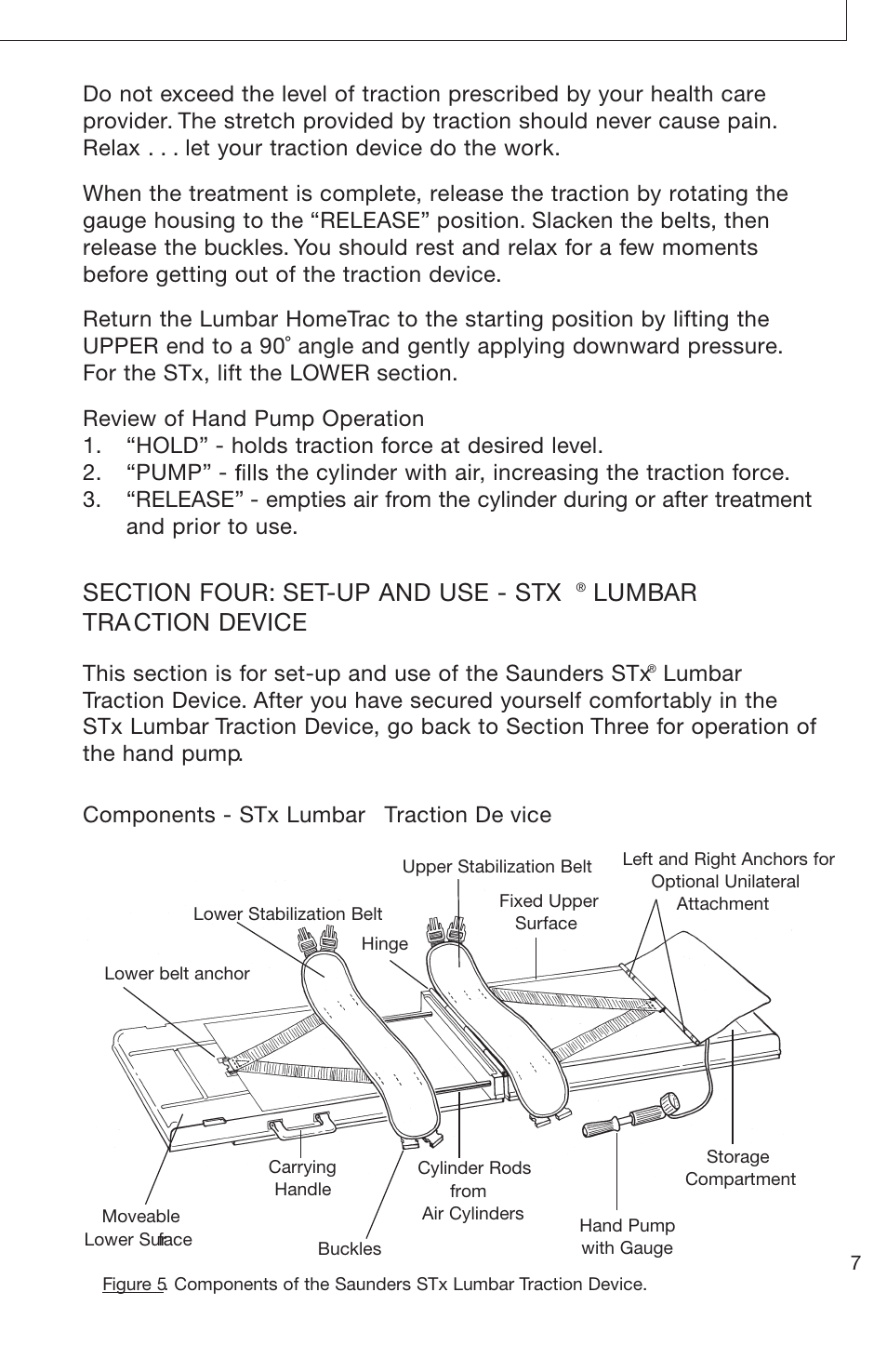 Lumbar tra ction device | Activeforever Saunders Lumbar HomeTrac (Saunders Lumbar Home Traction Device) User Manual | Page 7 / 9