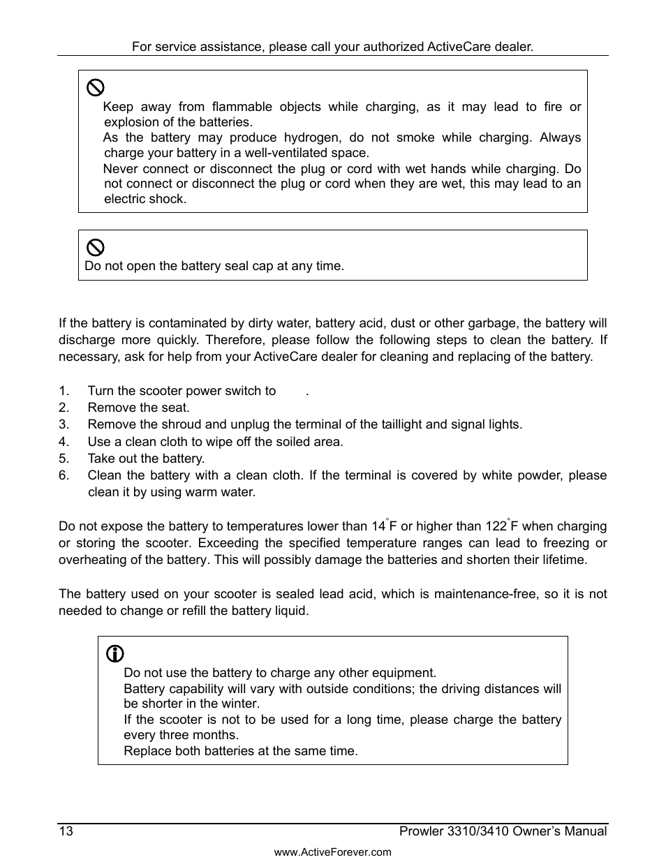 Activeforever ActiveCare Prowler 3310 Mobility Scooter User Manual | Page 14 / 24