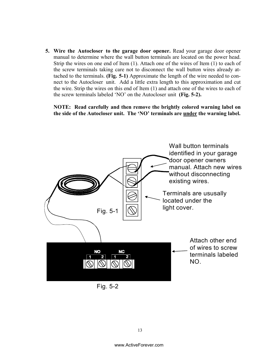 Activeforever AutoCloser Automatic Garage Door Closer User Manual | Page 13 / 28