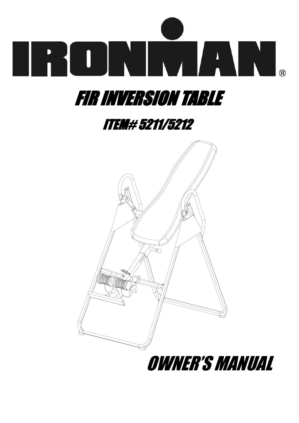 Activeforever Ironman IFT2000 Infrared Therapy Inversion Table User Manual | 29 pages
