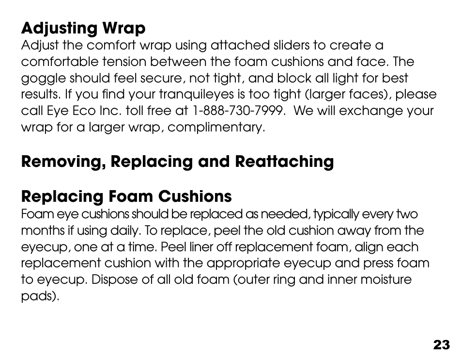 Activeforever TranquilEyes Mini Travel Kit User Manual | Page 23 / 27