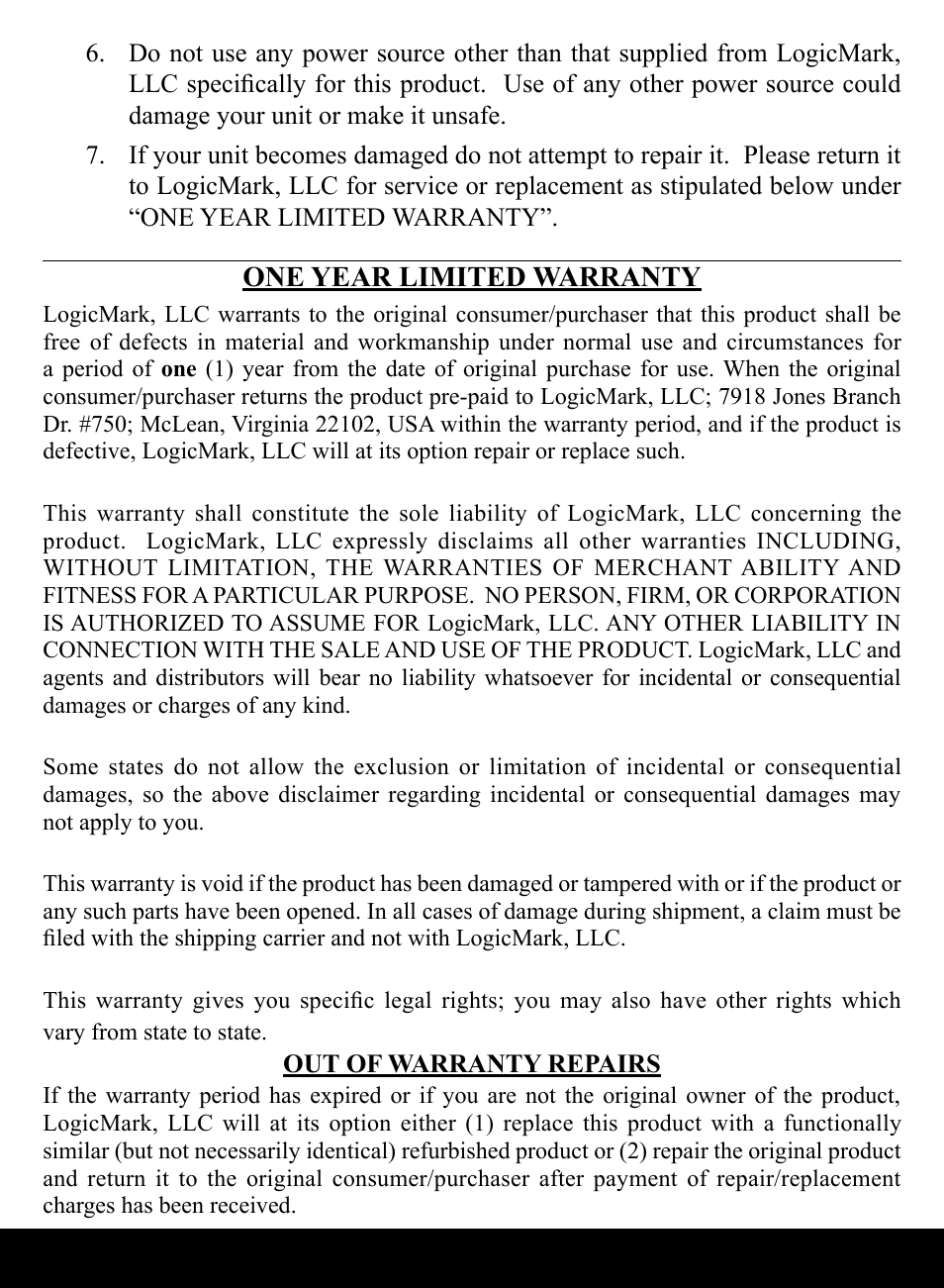 Activeforever LogicMark Guardian Alert 911 Emergency Alert System User Manual | Page 15 / 15