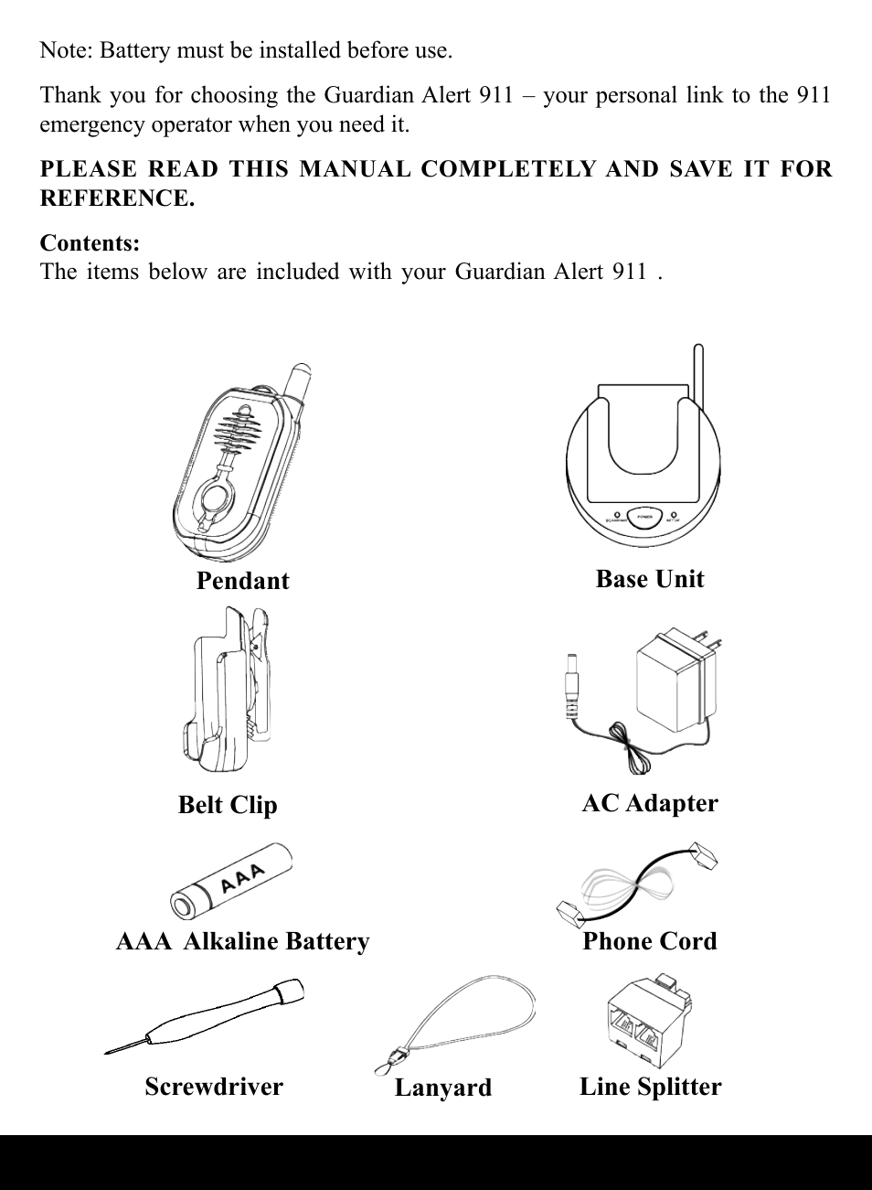 Activeforever LogicMark Guardian Alert 911 Emergency Alert System User Manual | Page 2 / 15