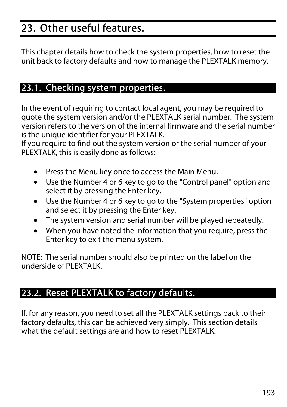 Other useful features | Activeforever Plextalk PTR2 Digital DAISY Player and Recorder User Manual | Page 192 / 235