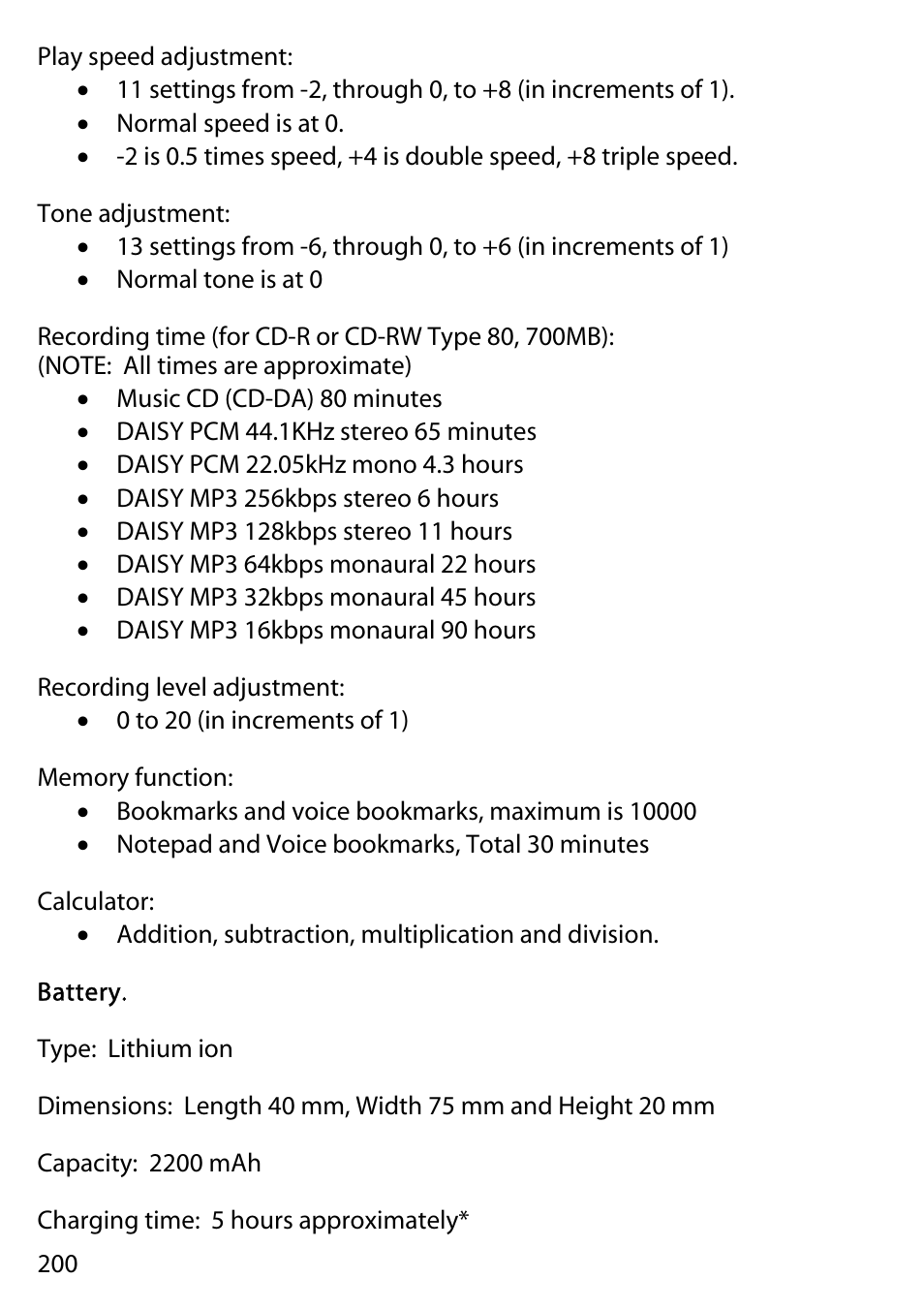 Activeforever Plextalk PTR2 Digital DAISY Player and Recorder User Manual | Page 199 / 235