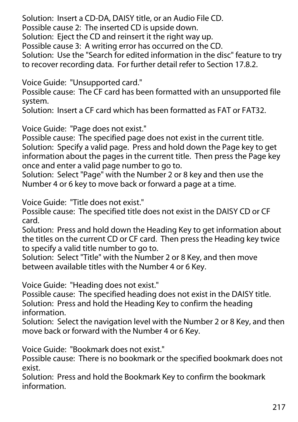 Activeforever Plextalk PTR2 Digital DAISY Player and Recorder User Manual | Page 216 / 235