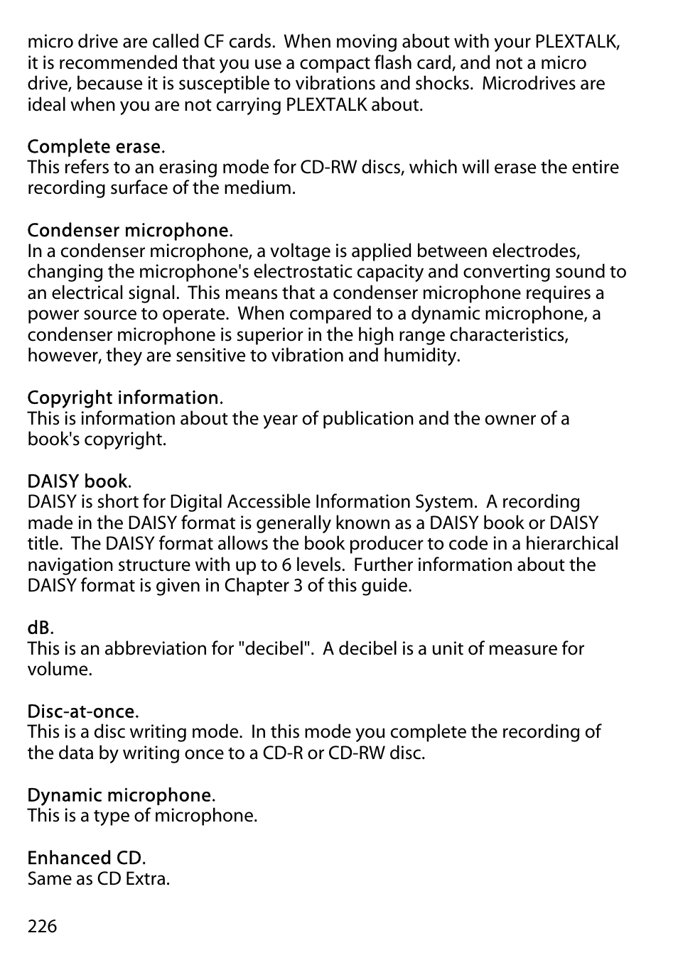 Activeforever Plextalk PTR2 Digital DAISY Player and Recorder User Manual | Page 225 / 235