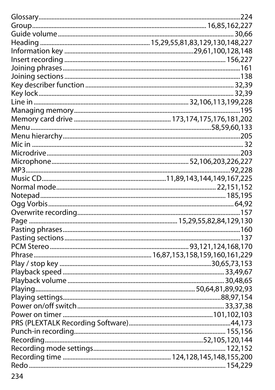 Activeforever Plextalk PTR2 Digital DAISY Player and Recorder User Manual | Page 233 / 235